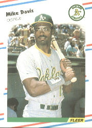 1988 Fleer Baseball Cards      277     Mike Davis